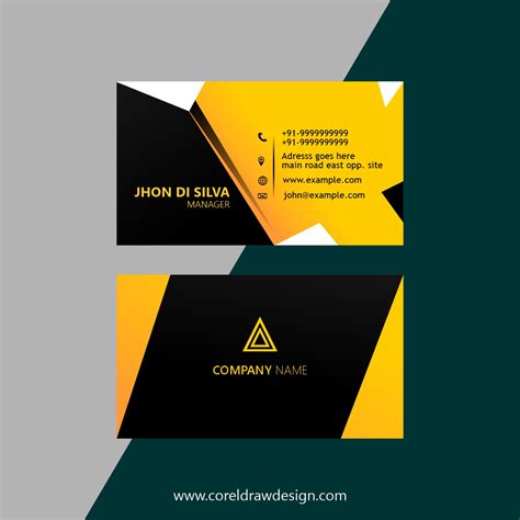 Visiting Card Design In Coreldraw - IMAGESEE