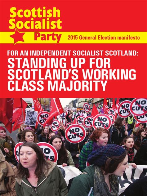 Scottish Socialist Party Launches 2015 Manifesto | PDF | Welfare | Taxes