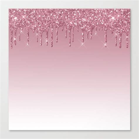 Buy Pink Dripping Glitter Canvas Print by milkywaykid. Worldwide ...