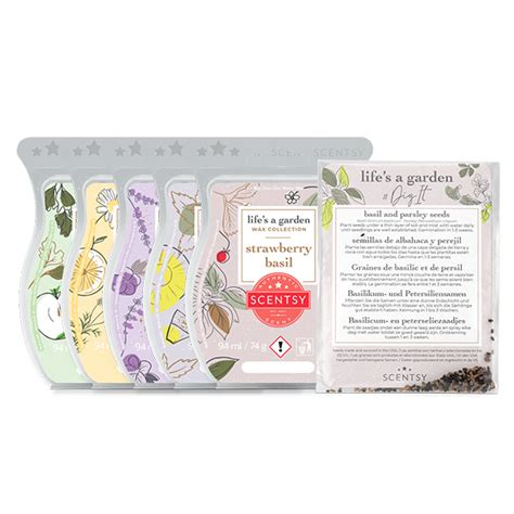 Five freshly picked Scentsy Bars brimming with herbal fragrance. Includes a decorative bag and ...