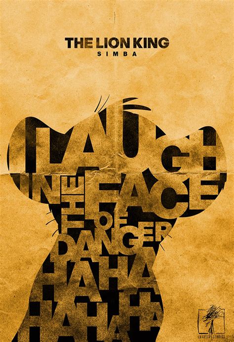 Typographic 'Lion King' Art Prints