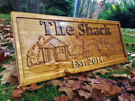 Personalized Cabin Sign Custom Wood Sign Rustic Cabin Decor ...