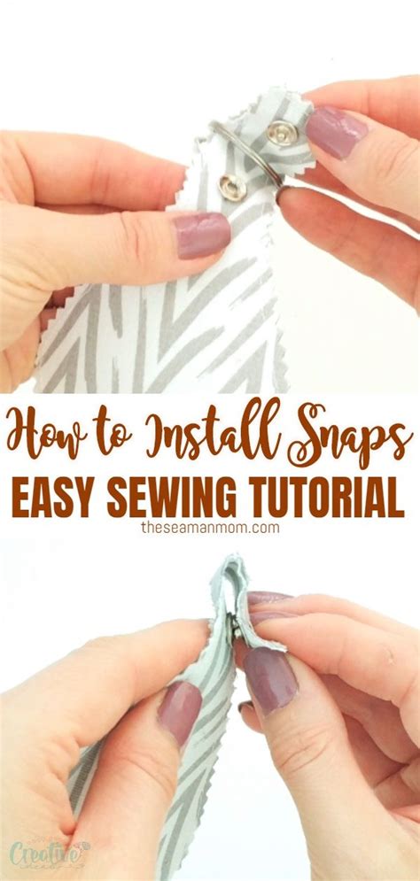 HOW TO INSTALL SNAPS ON FABRIC | Easy sewing projects, Easy sewing, Sewing for beginners