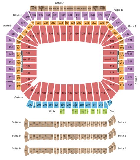 Ford Field Seating Chart With Row Numbers - Chart Walls