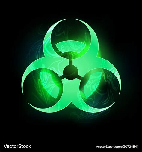 Green biohazard symbol Royalty Free Vector Image