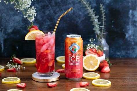 Sparkling Ice® +Caffeine Kickin’ Strawberry Lemonade Mocktail | Recipes