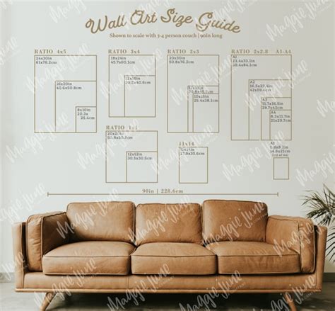 Wall Art Size Guide Print Size Guide Wall Display Guide Poster Size ...