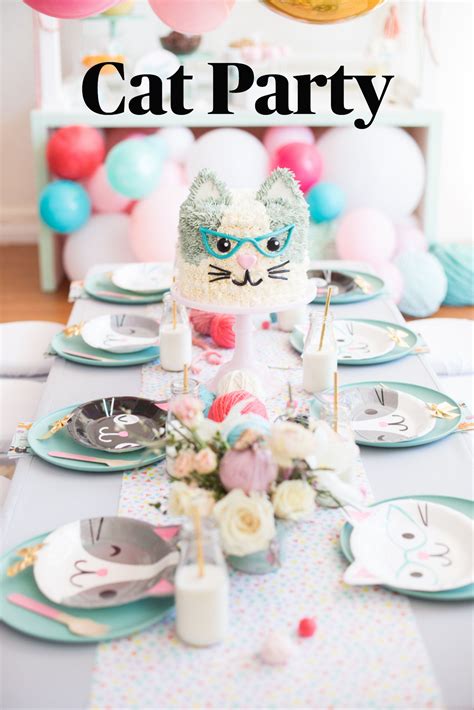 Cat Party Theme | Kids themed birthday parties, Girls birthday party ...