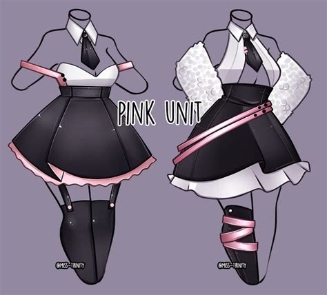 Pink Unit outfit adopt [close] by Miss-Trinity on DeviantArt | Desenhando roupas de anime ...