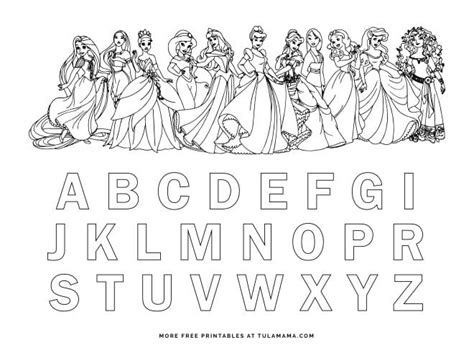 Free Printable Disney Alphabet Coloring Pages - Tulamama