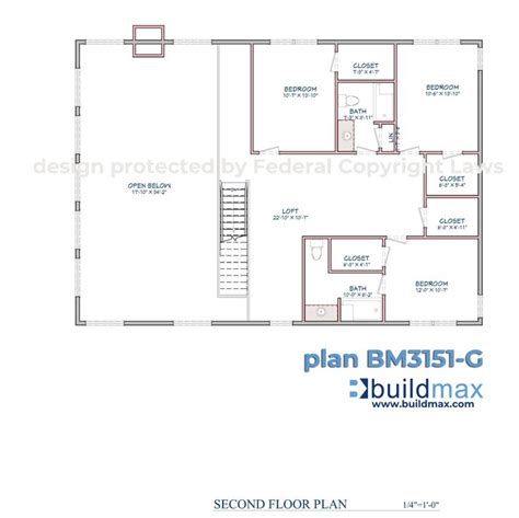 BM3151-G Barndominium - Buildmax House Plans