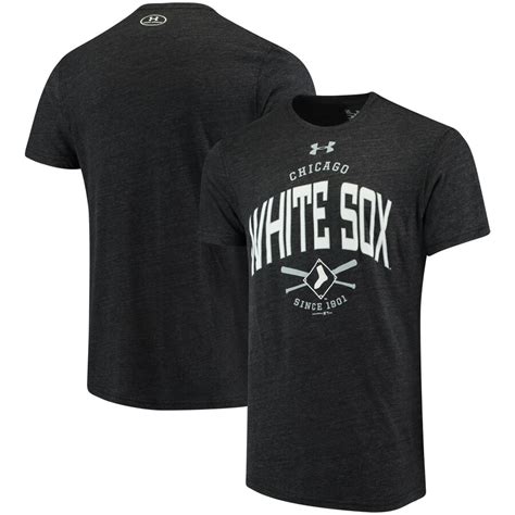 Chicago White Sox Under Armour Team Logo Tri-Blend T-Shirt - Black