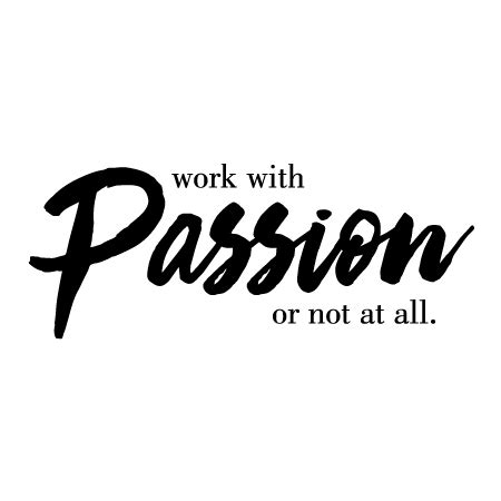 Work With Passion Wall Quotes™ Decal | WallQuotes.com