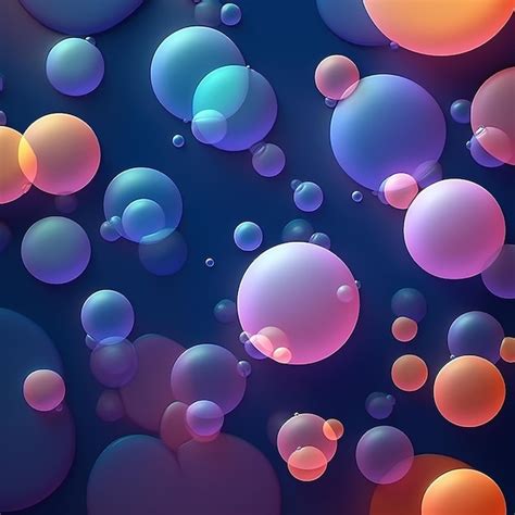 Premium AI Image | A colorful bubble with bubbles in the middle of it