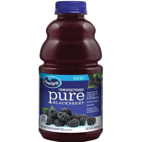 Ocean Spray Pure 100% Blackberry Juice, 32 oz - Walmart.com - Walmart.com