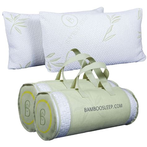 Set of 2 Bamboo Sleep Premium Bamboo Memory Foam Pillow Ultra Cool 702840993206 | eBay