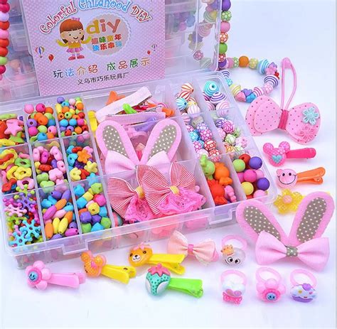 Assorted Plastic Acrylic Bead Kit Accessories DIY Bracelects Toys ...