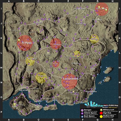 Steam Community :: Guide :: Loot/Vehicle/Boat/Callouts Map (ShatterNL's PUBG Map)