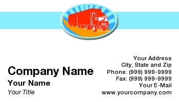 Truck Driver Business Cards