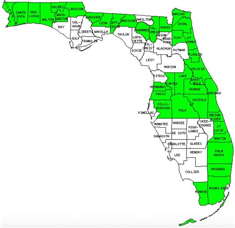 Florida County Map, Florida Counties, Counties In Florida - Florida ...