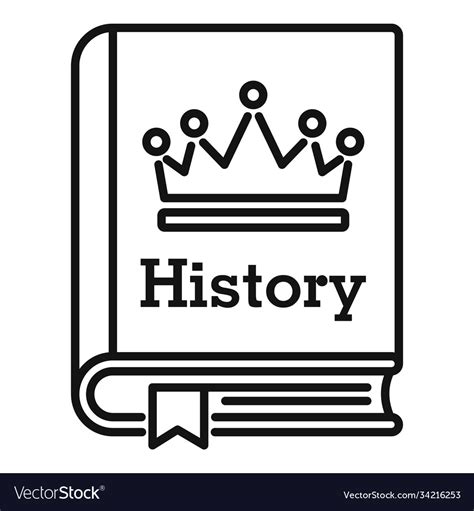 University history book icon outline style Vector Image