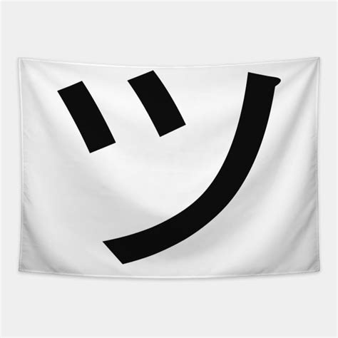 ツ Tsu Kanji Symbol Smile Japan Face - Kawaii - Tapestry | TeePublic