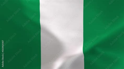 Nigeria Waving Flag Animation 4K Moving Wallpaper Background Stock ...