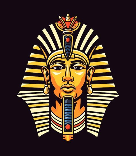 Premium Vector | Egyptian golden pharaoh vector clip art illustration embodying power and royalty