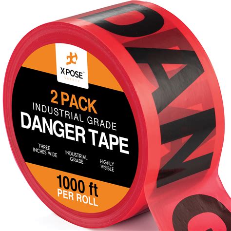 Red Danger Tape-1000 Ft x 3" -Barricade Tape, Crime Scene Barrier 2 pk | eBay