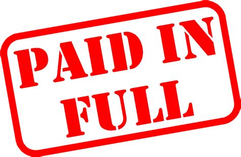 Download Fully Paid - Paid In Full Stamp PNG Image with No Background - PNGkey.com