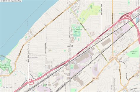 Euclid Map United States Latitude & Longitude: Free Maps