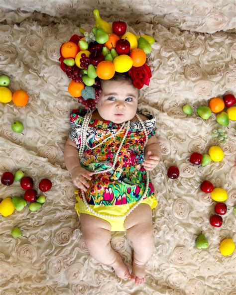 6th Photoshoot Baby girl pictures Summer Theme Carmen Miranda | Baby month by month, Baby ...