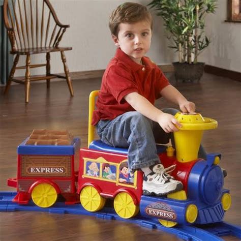 Kids Battery Powered Ride On Toy Train With Track– Zincera