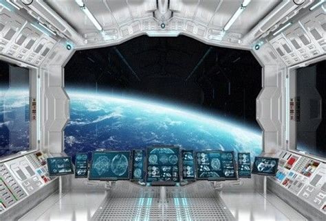 5x3ft Space Station Earth Studio Background Photography Photo Backdrops Vinyl | eBay | Spaceship ...