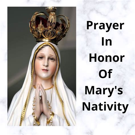 Catholic Prayers: PRAYER IN HONOR OF MARY’S NATIVITY