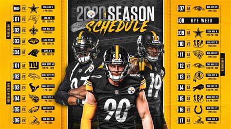 Steelers 2020 Schedule Includes Four Primetime Games - Steelers Depot