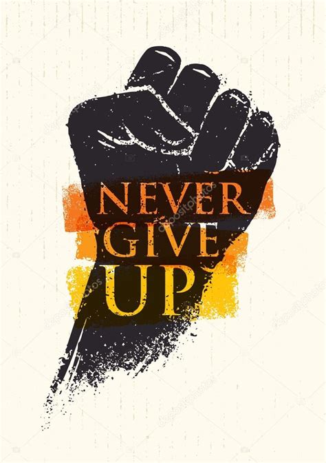 Never Give Up Motivation Poster Concept. Stock Photo by ©wow.subtropica 109498708