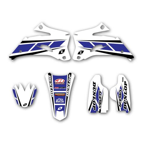 YAMAHA TEAM GRAPHICS KIT Blue White YZ250F YZ450F Gloss Lamination MX 2003 -2009 | eBay