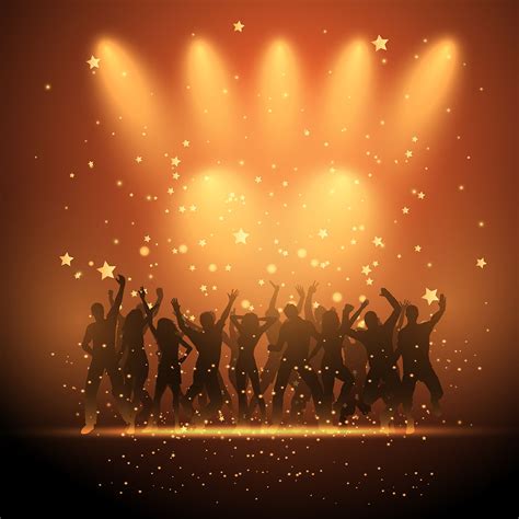 People dancing on spotlight background 210176 Vector Art at Vecteezy