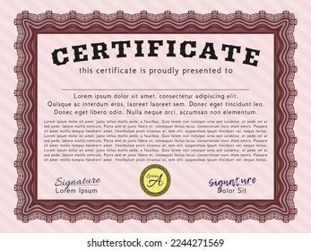 Certificate Diploma Award Template Beauty Design Stock Vector (Royalty Free) 2244271569 ...