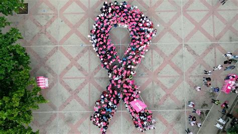 En Unimagdalena se hizo el lazo rosa más grande del país contra el Cáncer de Mama - Santa Marta ...