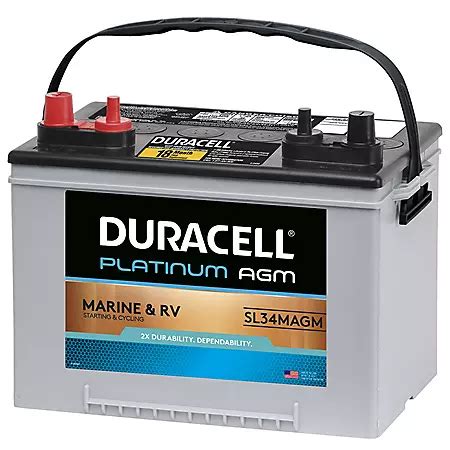 Duracell AGM Deep Cycle Marine and RV Battery - Group Size 34M - Sam's Club