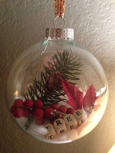 DIY Holiday Ornament with Sparkly Snow and Letter Beads