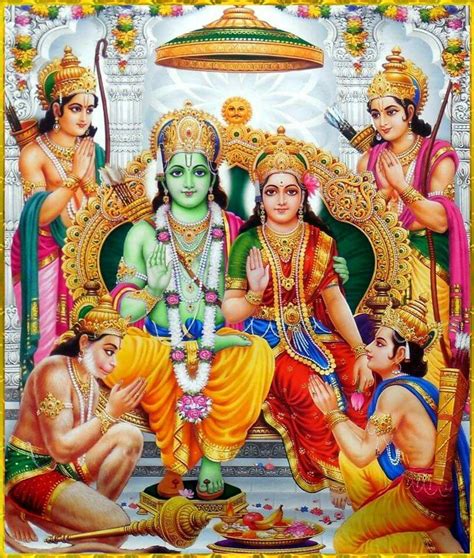 Shree Ram Sita,Laxman Bharat, Satrugan With Hanuman ji | Dioses ...