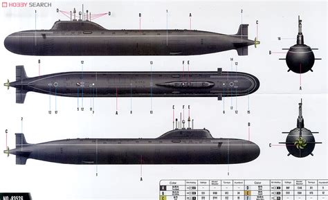 Russian Navy Yasen Class Submarine (Plastic model) Color2