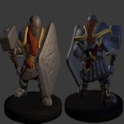 dwarf paladin miniature 3d models 【 STLFinder