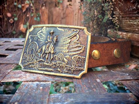 Western Belt Buckle for Men, Brass Belt Buckle Vintage, Western Gift for Men