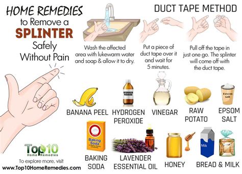 Home Remedies to Remove a Splinter Safely Without Pain | Top 10 Home ...