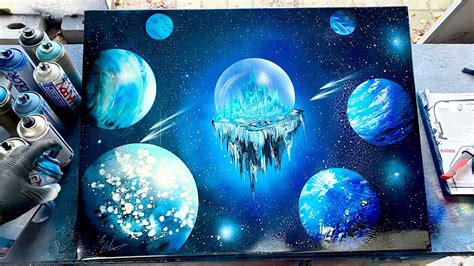 Frozen City in Crystal Ball - SPRAY PAINT ART by Skech - YouTube