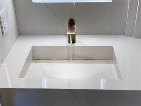 Porcelain Integrated Sink Countertop & Vanity: Built In Porcelain Sink